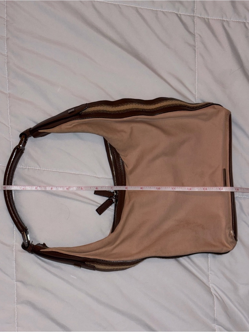 Vintage Gucci Sherry GG Pink and Brown Shoulder Bag - Picture 16 of 16